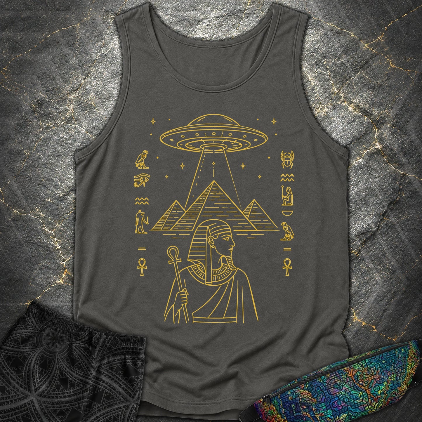 Pyramid Signal Over the Pharaoh - Pyramid Signal Over the Pharaoh Comfort Tank Top - Pepper