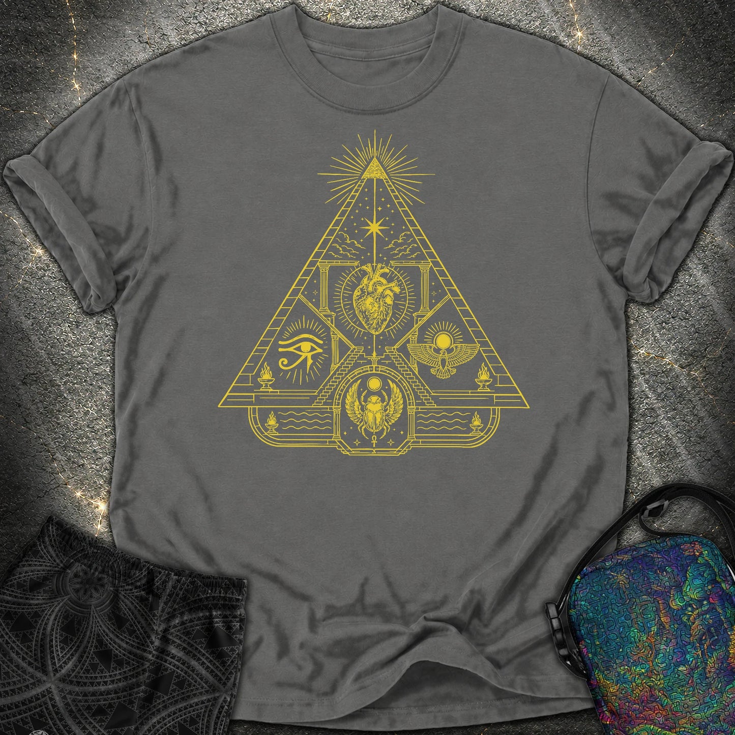 Mystic Pyramid of the Sacred Heart - Mystic Pyramid of the Sacred Heart Comfort T-Shirt - Pepper