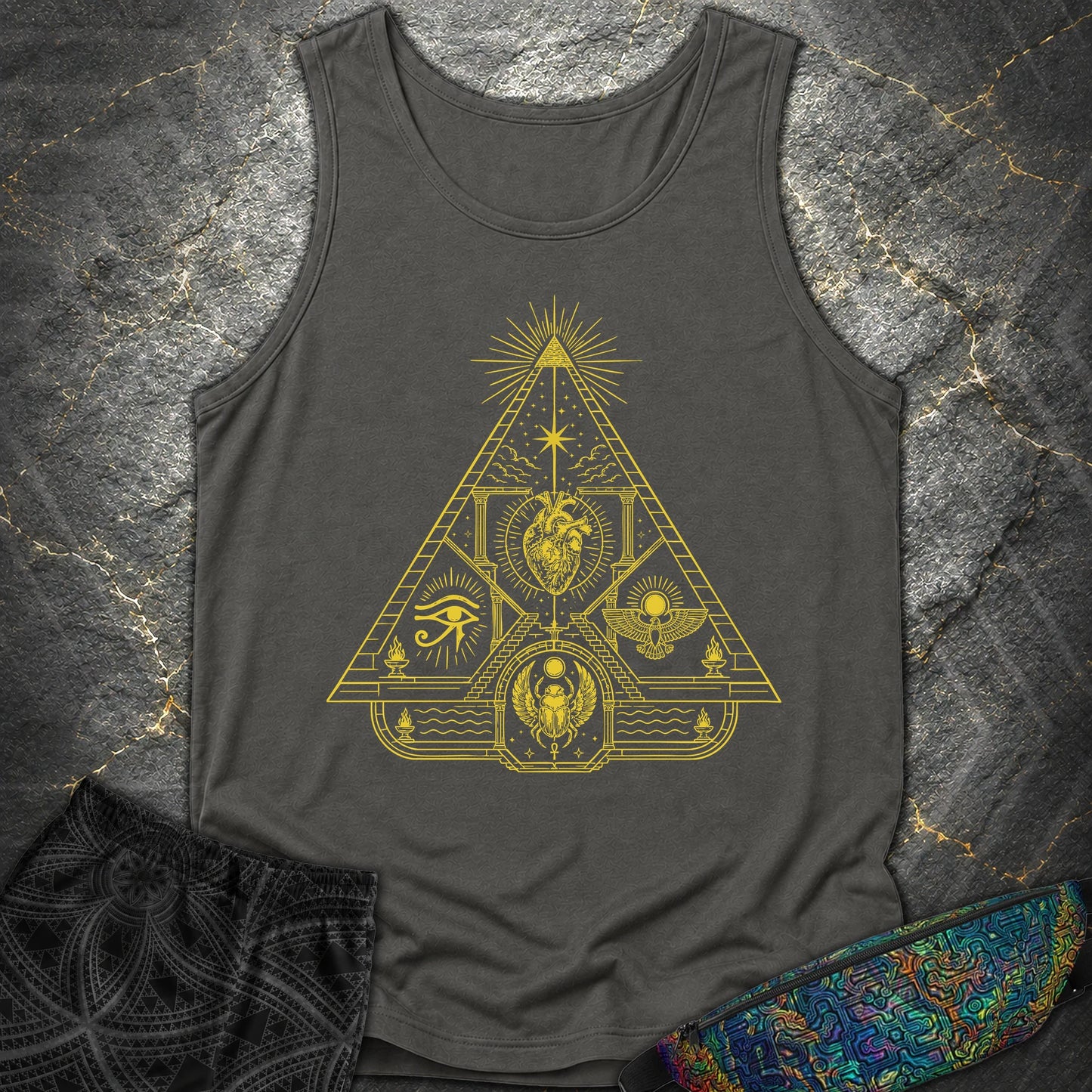 Mystic Pyramid of the Sacred Heart - Mystic Pyramid of the Sacred Heart Comfort Tank Top - Pepper