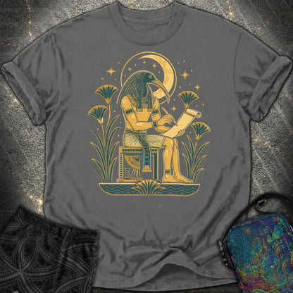 Moonlit Ibis Scribe - Moonlit Ibis Scribe Comfort T-Shirt - Pepper