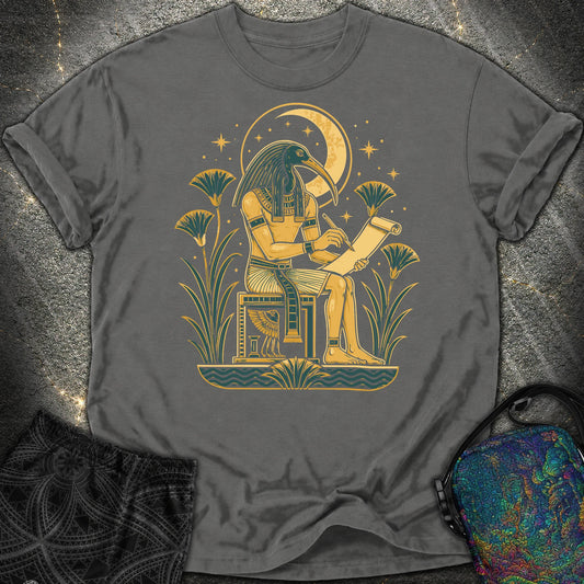 Moonlit Ibis Scribe - Moonlit Ibis Scribe Comfort T-Shirt - Pepper