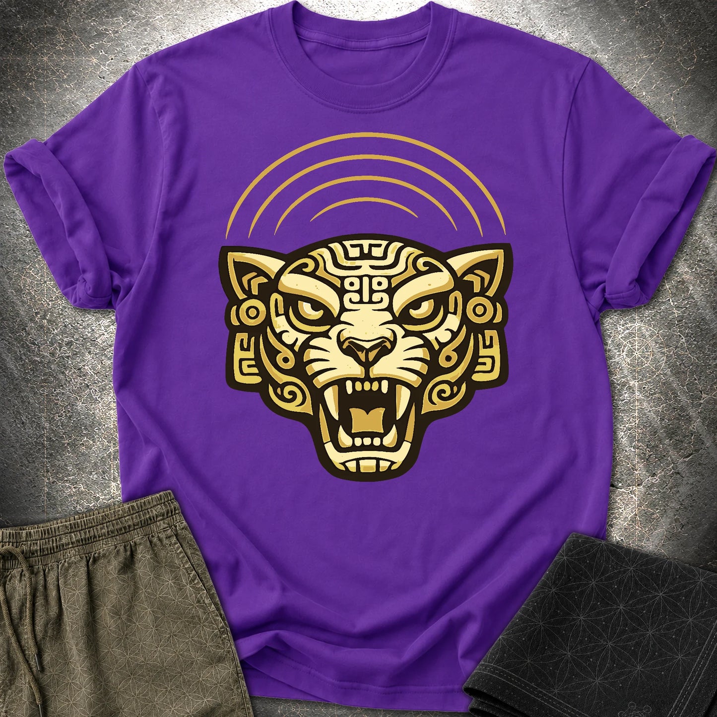 Mayan Jaguar - Mayan Jaguar T-Shirt - Purple