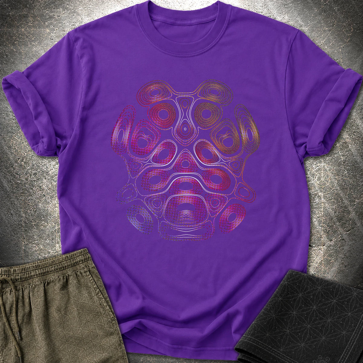 Psychedelic Bear Boho Hippie Trippy Wildlife T-Shirt - Psychedelic Bear Boho Hippie Trippy Wildlife T-Shirt - Purple