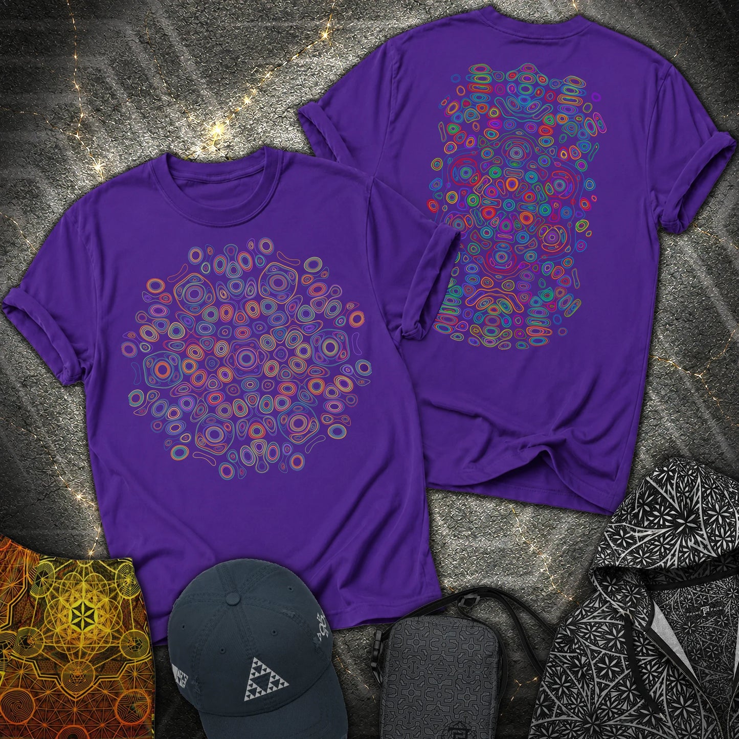 Frequency Of Color - Frequency Of Color 2 Sided T-Shirt - Purple