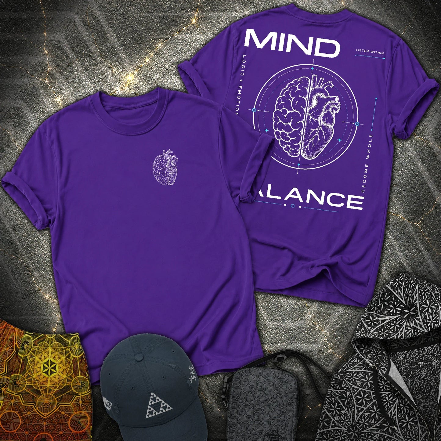 Mind Balance - Mind Balance 2 Sided T-Shirt - Purple