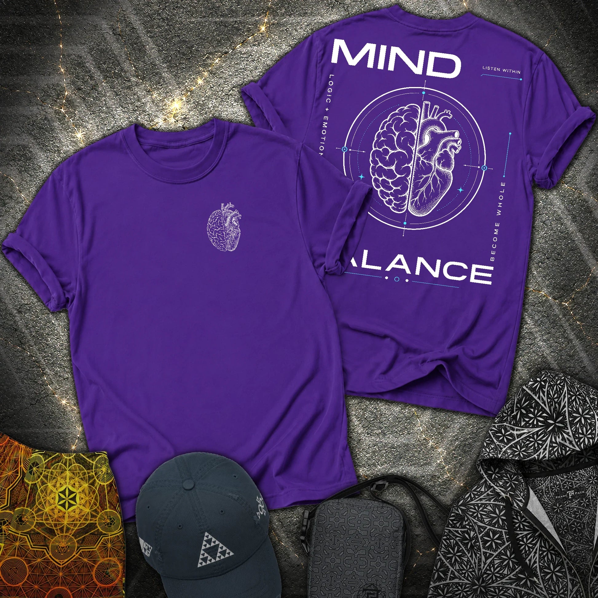 Mind Balance - Mind Balance 2 Sided T-Shirt - Purple