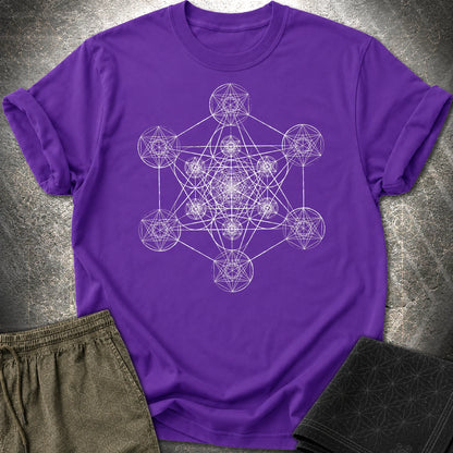 Fractal Metatron T-Shirt - Fractal Metatron T-Shirt - Purple