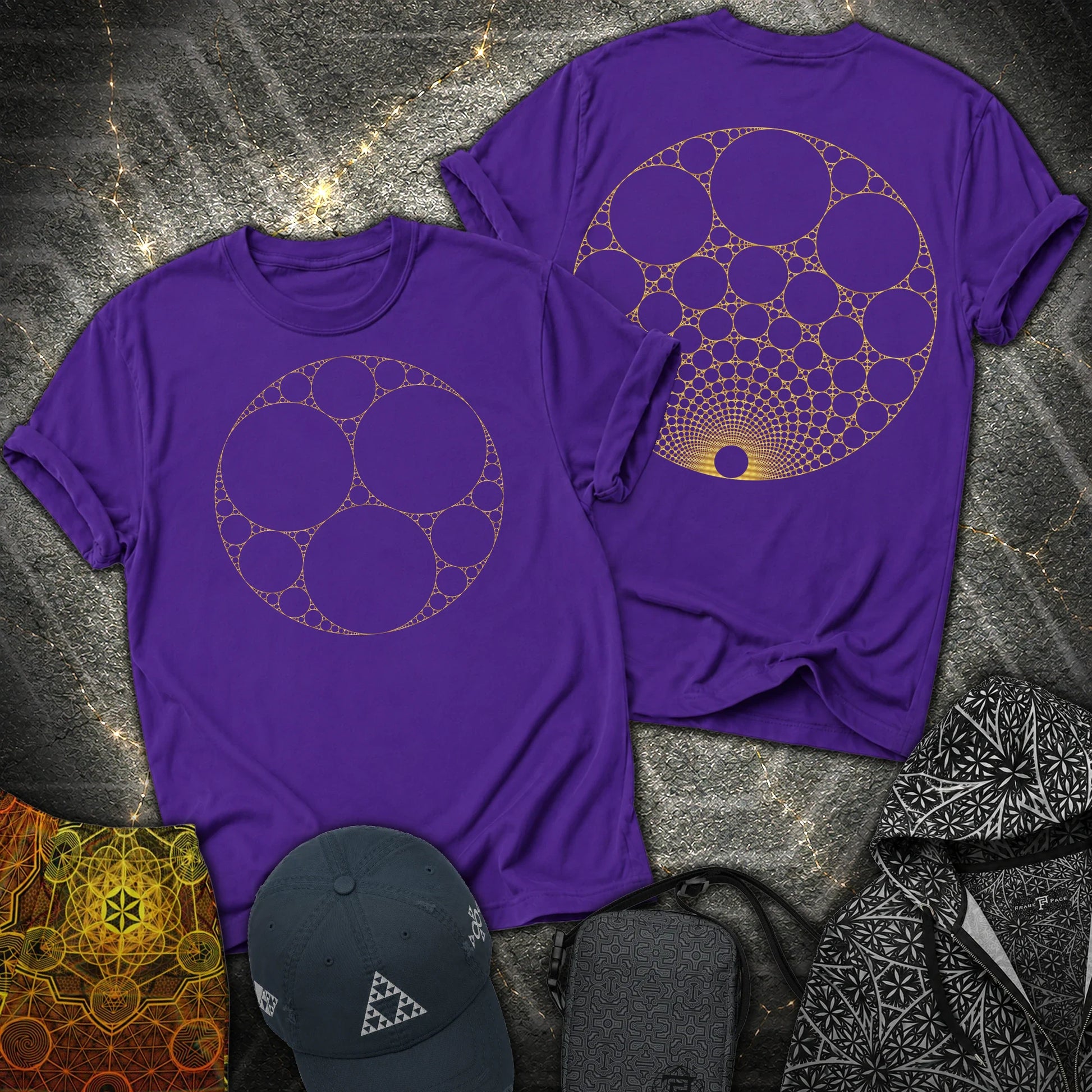 Apollonian Gasket 2 Sided T-Shirt - Apollonian Gasket 2 Sided T-Shirt - Purple