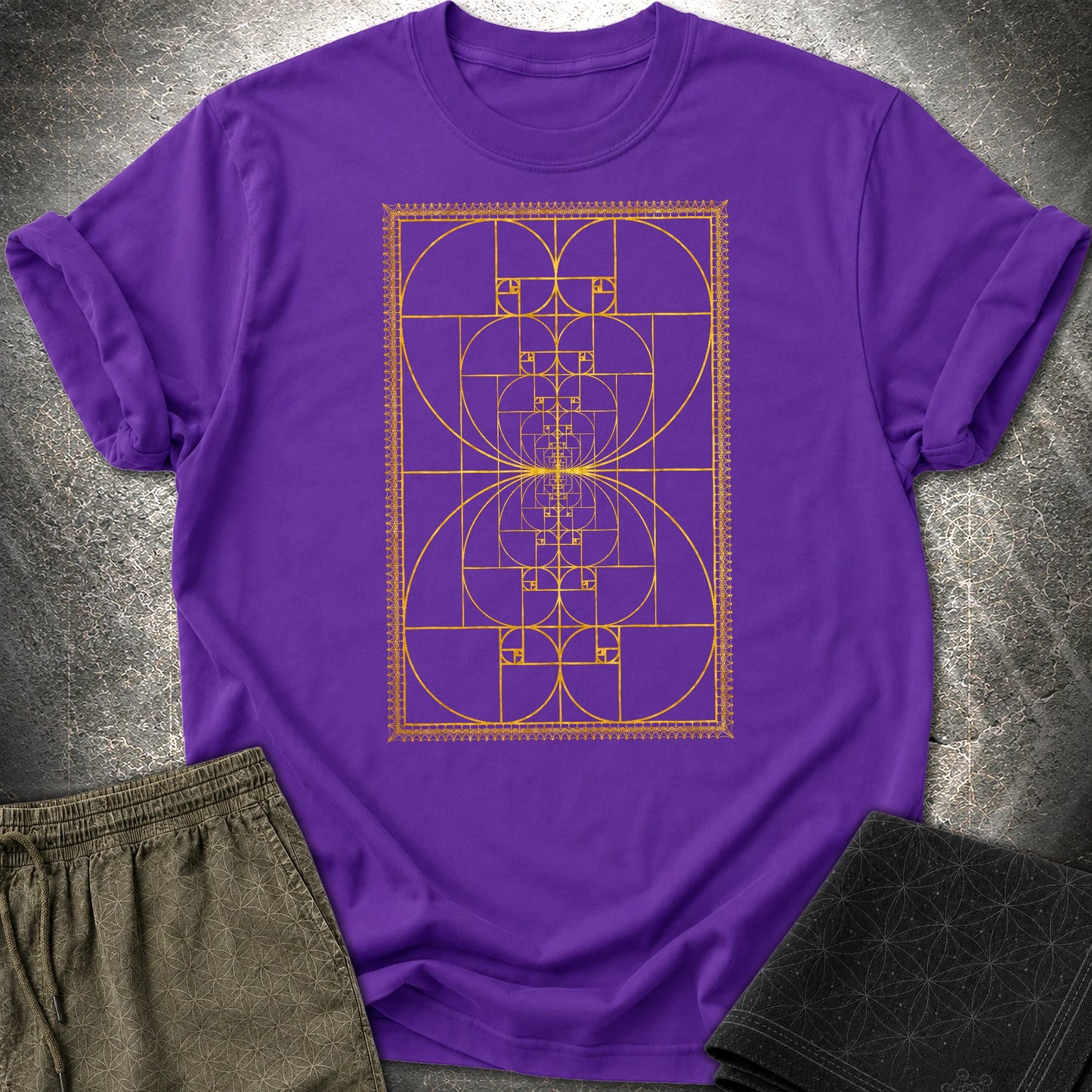 Golden Ratio Symmetry T-Shirt - Golden Ratio Symmetry T-Shirt - Purple