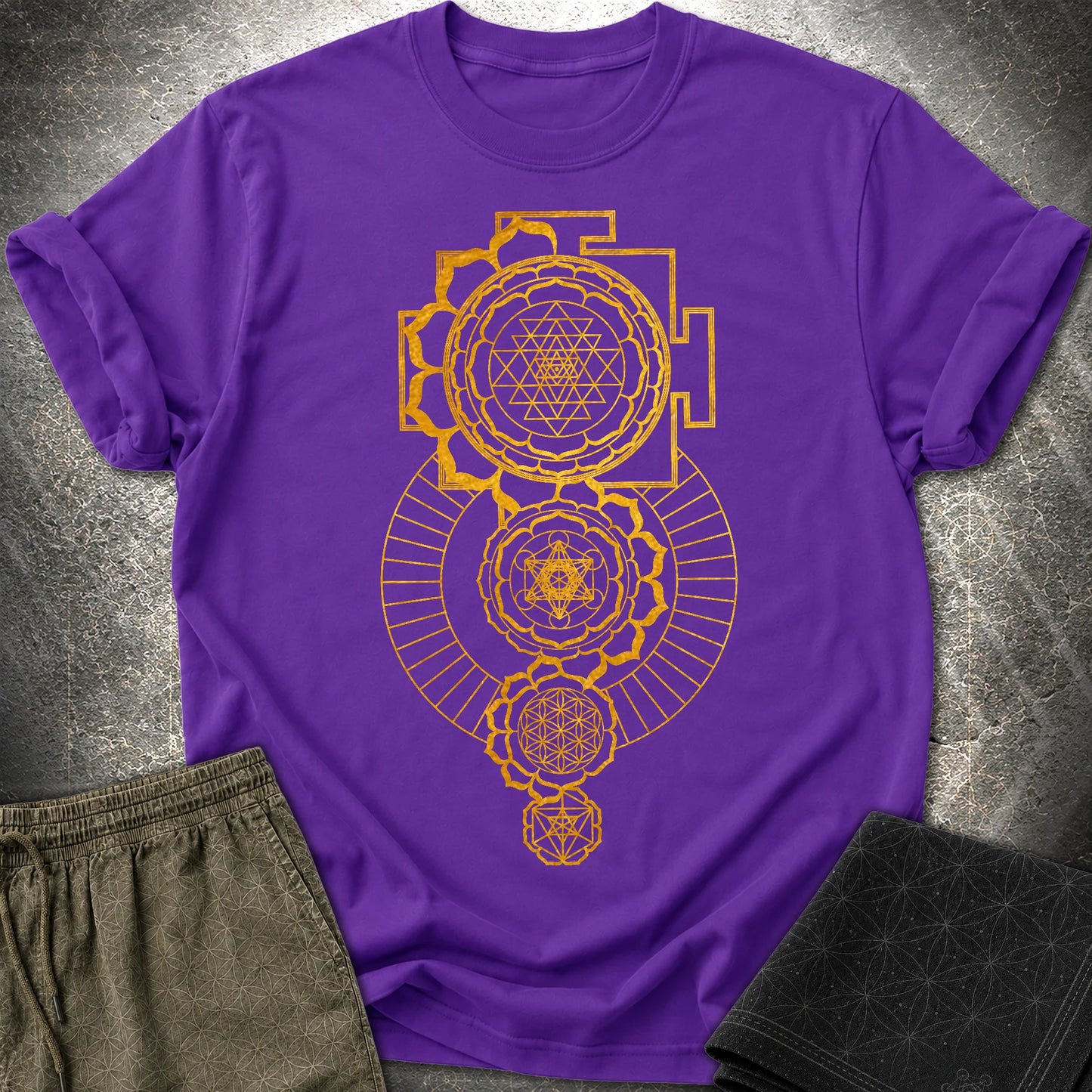 Sacred Mandalas T-Shirt - Sacred Mandalas T-Shirt - Purple