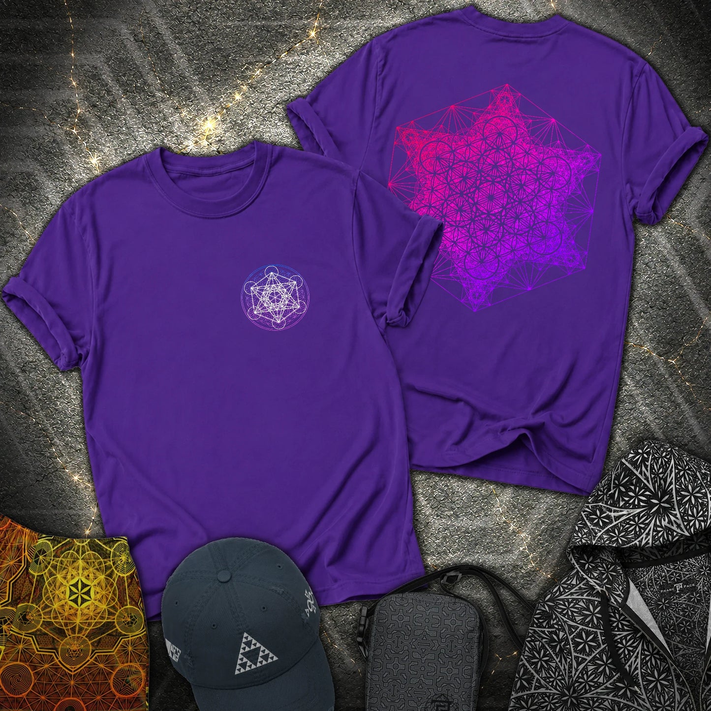 Metatron Superstructure 2 Sided T-Shirt - Metatron Superstructure 2 Sided T-Shirt - Purple