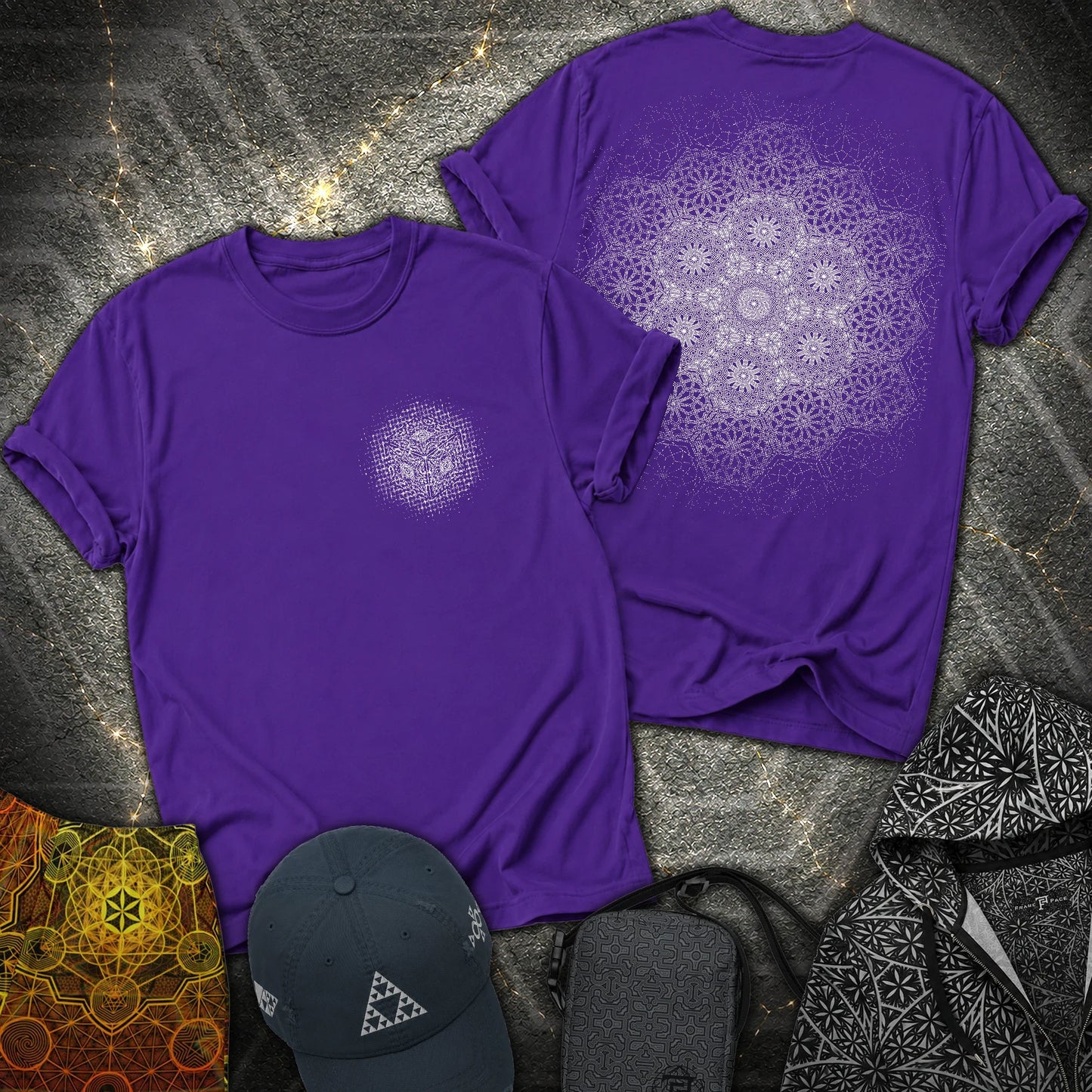 Growth Organic Cube 2 Sided T-Shirt - Growth Organic Cube 2 Sided T-Shirt - Purple