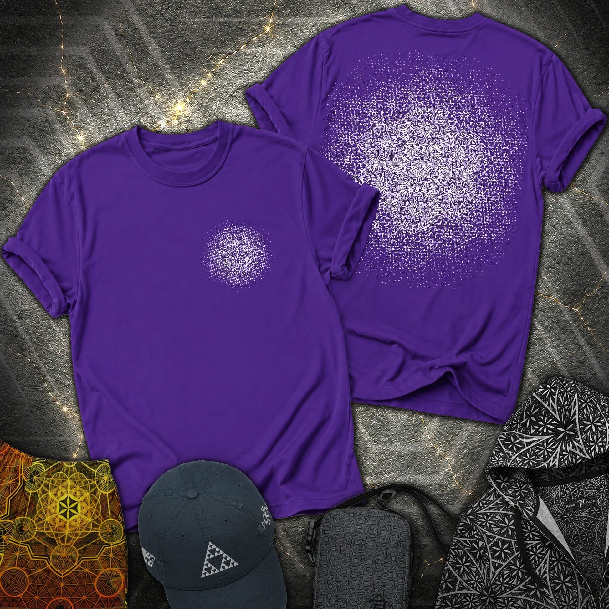Growth Organic Cube 2 Sided T-Shirt - Growth Organic Cube 2 Sided T-Shirt - Purple