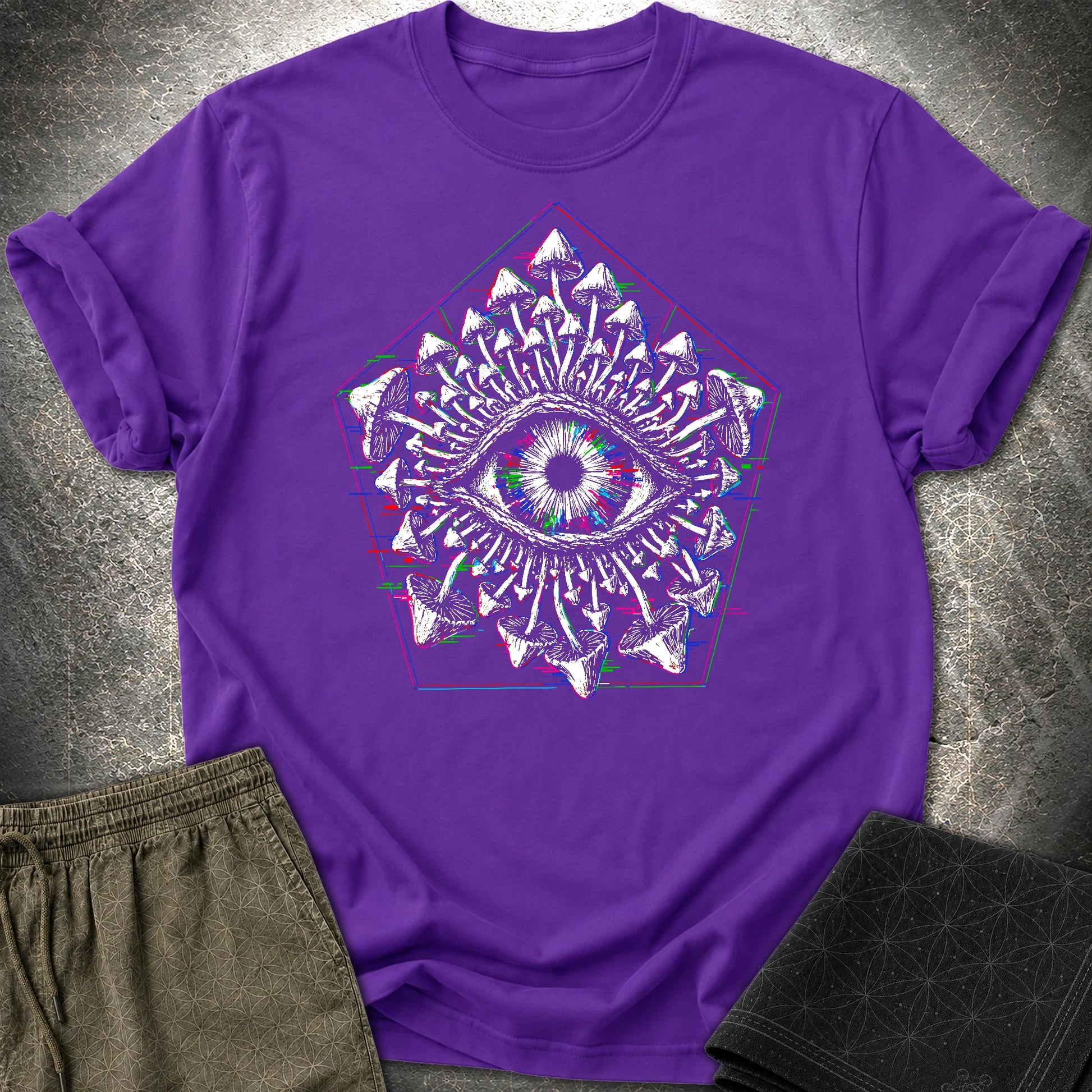 Third Eye Mushroom T-Shirt - Third Eye Mushroom T-Shirt - Purple