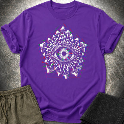 Third Eye Mushroom T-Shirt - Third Eye Mushroom T-Shirt - Purple