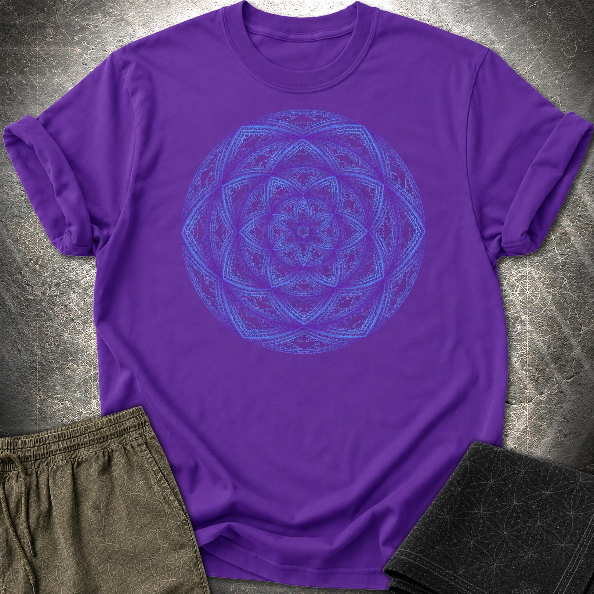 Sierpinski Seed Of Life T-Shirt - Sierpinski Seed Of Life T-Shirt - Purple