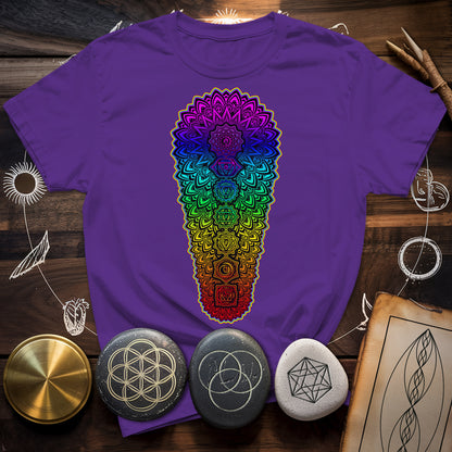 Chakra Spectrum Grounding Grid T-Shirt