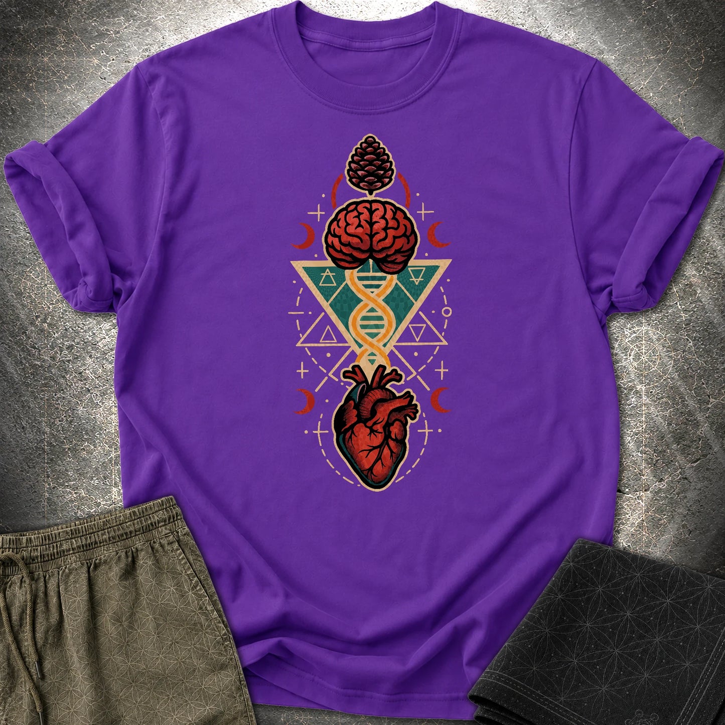 Heart Mind Coherence T-Shirt - Heart Mind Coherence T-Shirt - Purple