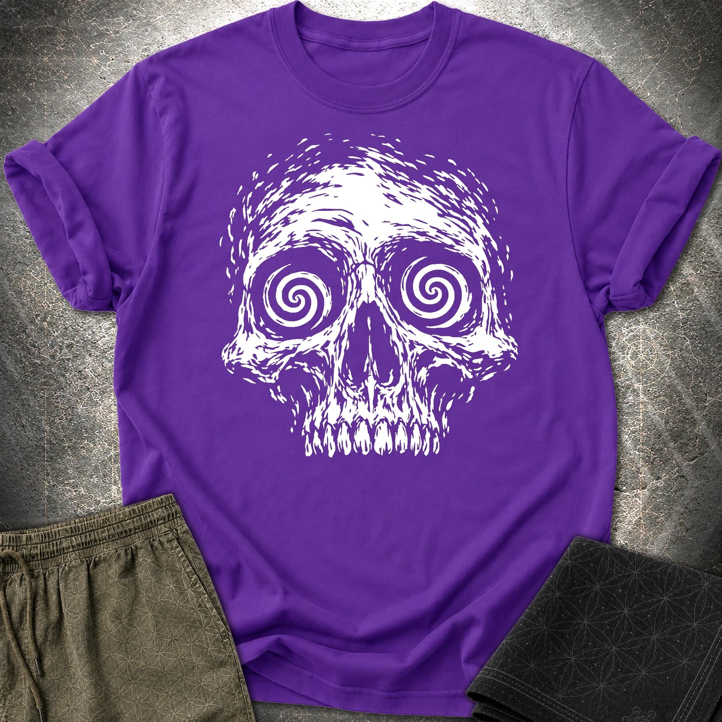 Hypnotic Skull T-Shirt - Hypnotic Skull T-Shirt - Purple