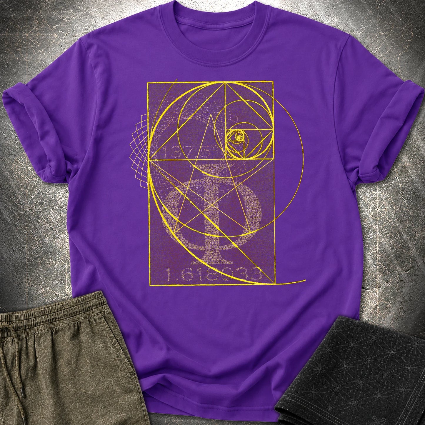 Fibonacci Gold T-Shirt - Fibonacci Gold T-Shirt - Purple
