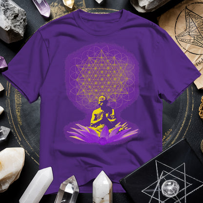 Meditating Monk Tetrahedron T-Shirt