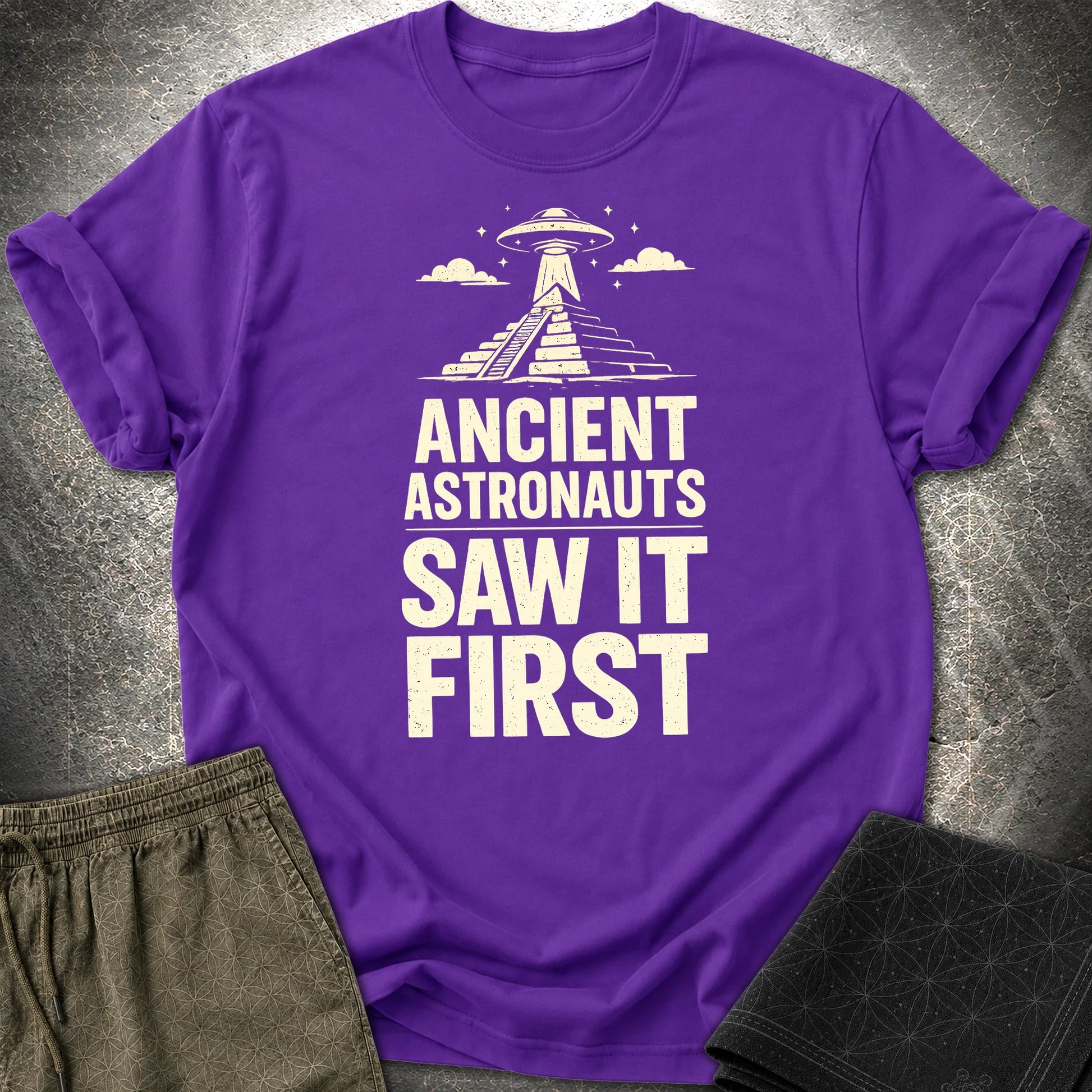 Ancient Astronaut Saw It First - Ancient Astronaut Saw It First T-Shirt - Purple