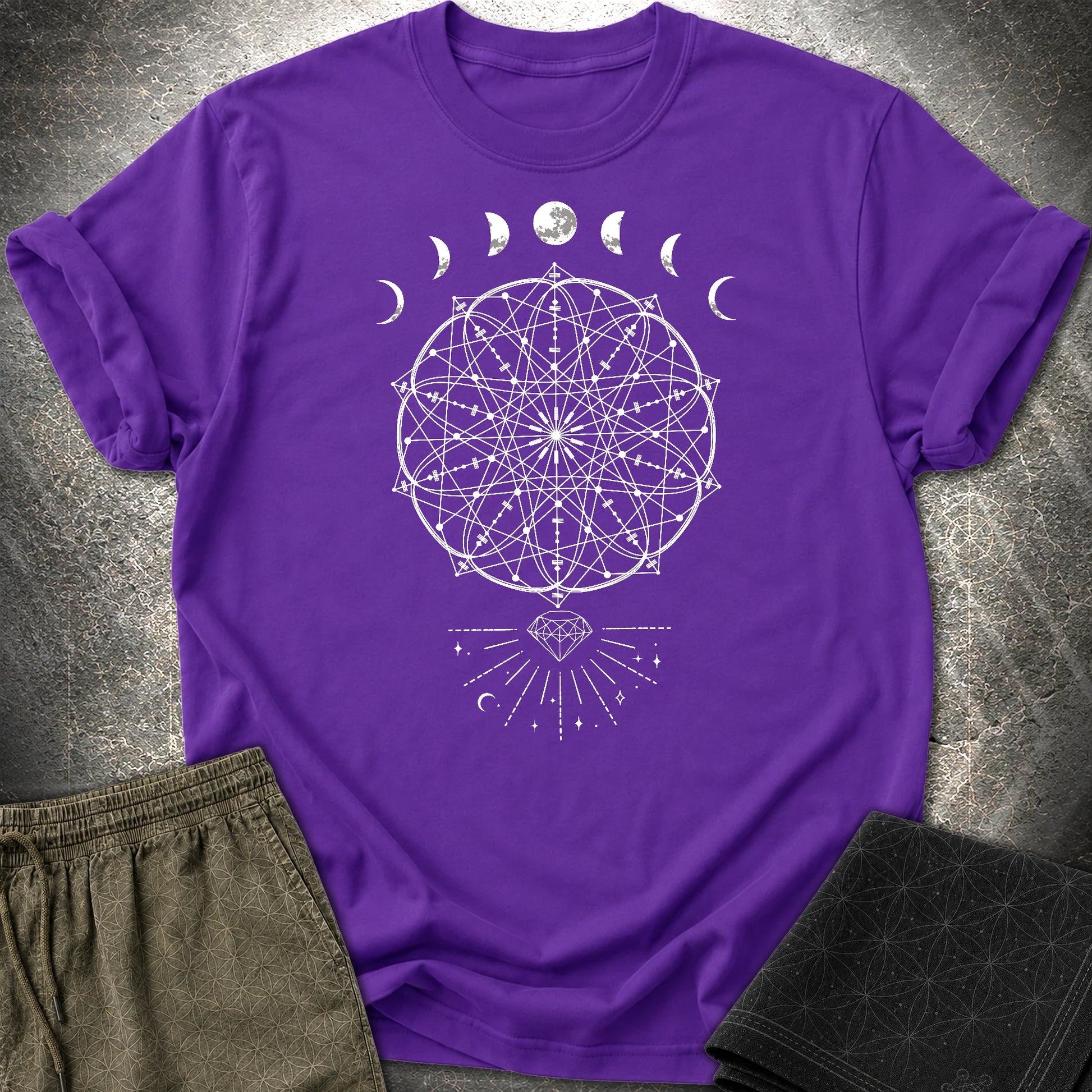 Inner Beauty Moon Phases T-Shirt - Inner Beauty Moon Phases T-Shirt - Purple