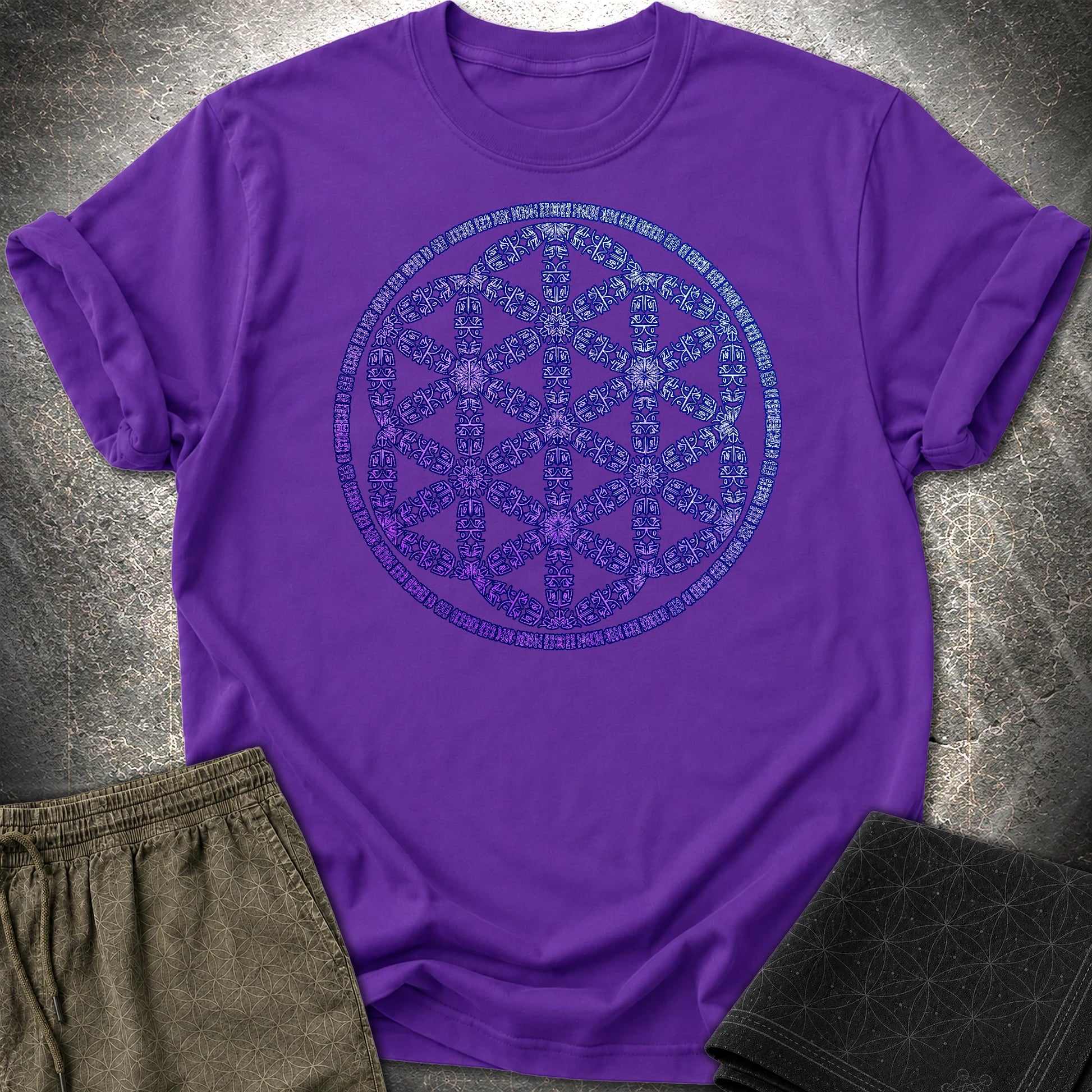 Seed Of Life Purple T-Shirt - Seed Of Life Purple T-Shirt - Purple