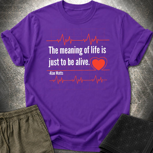 Alan Watts Life T-Shirt - Alan Watts Life T-Shirt - Purple
