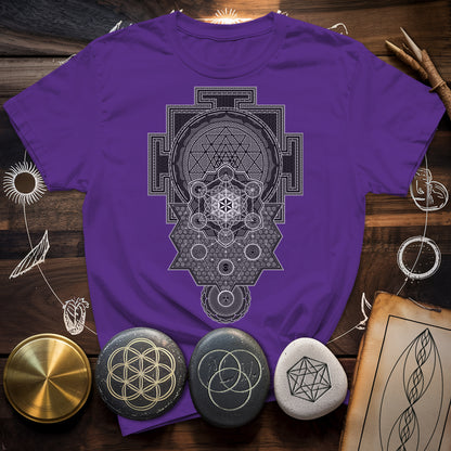 Sri Yantra Intricate Sacred Patterns T-Shirt