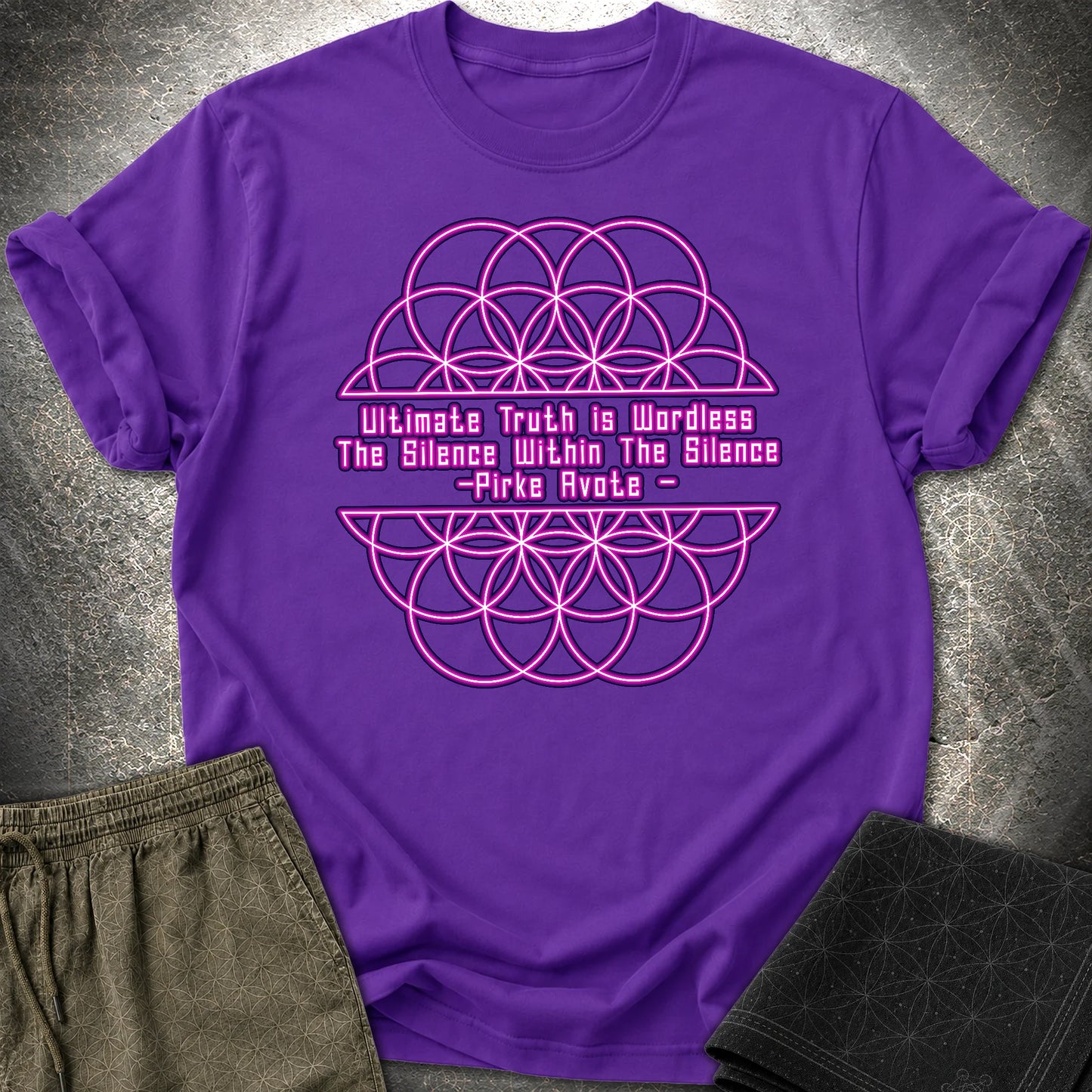 Pirke Avote Silence T-Shirt - Pirke Avote Silence T-Shirt - Purple