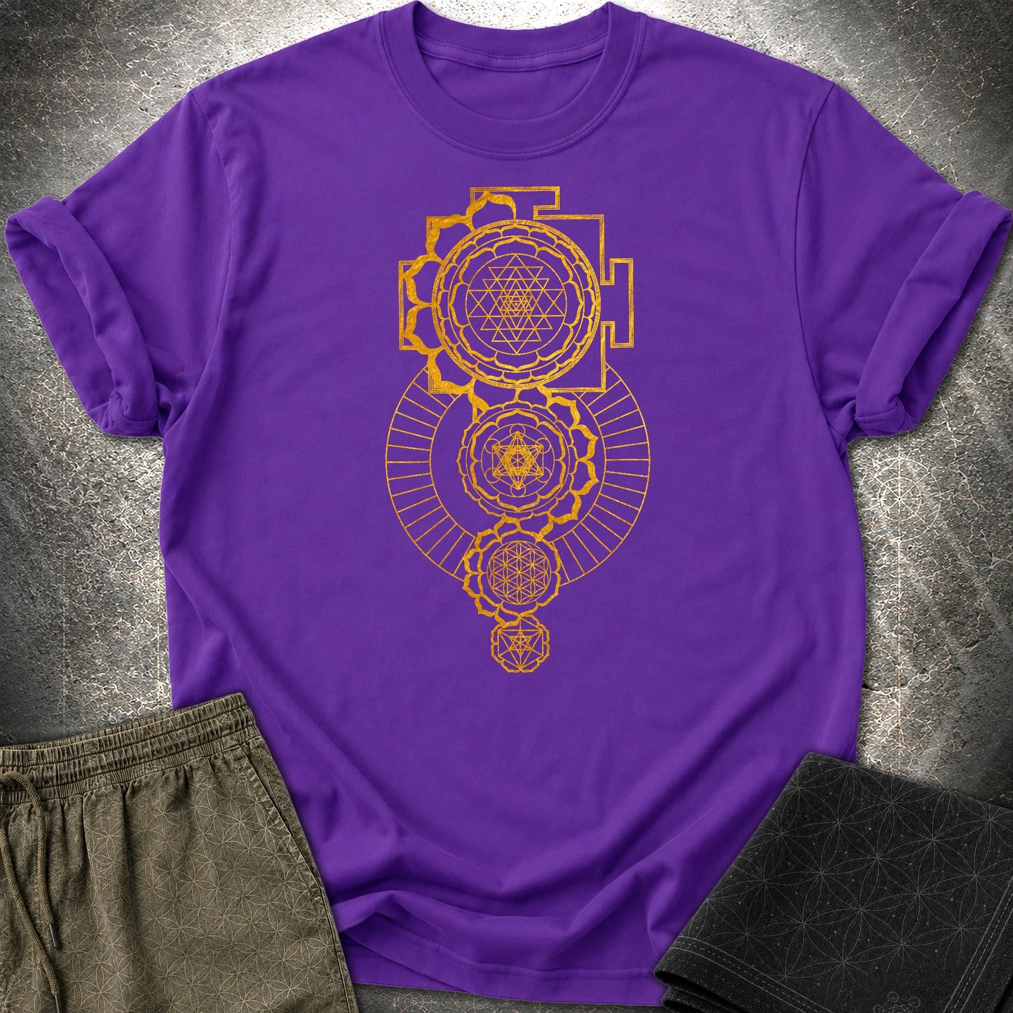 Sacred Mandalas T-Shirt - Sacred Mandalas T-Shirt - Purple