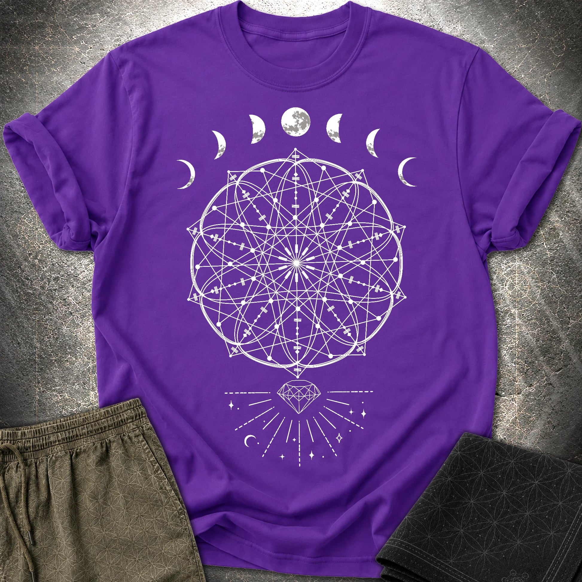 Inner Beauty Moon Phases T-Shirt - Inner Beauty Moon Phases T-Shirt - Purple