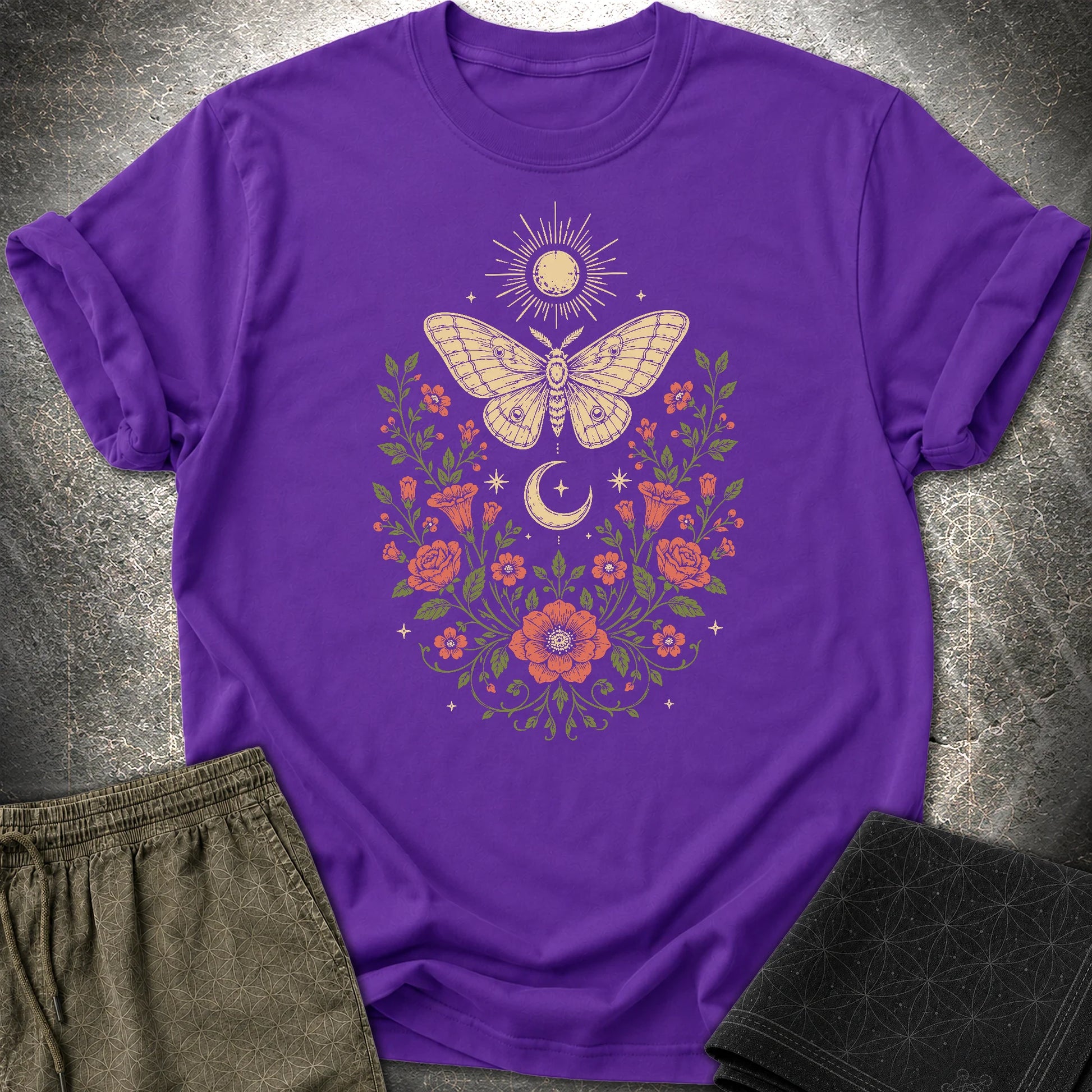 Sun Moon Moth - Sun Moon Moth T-Shirt - Purple