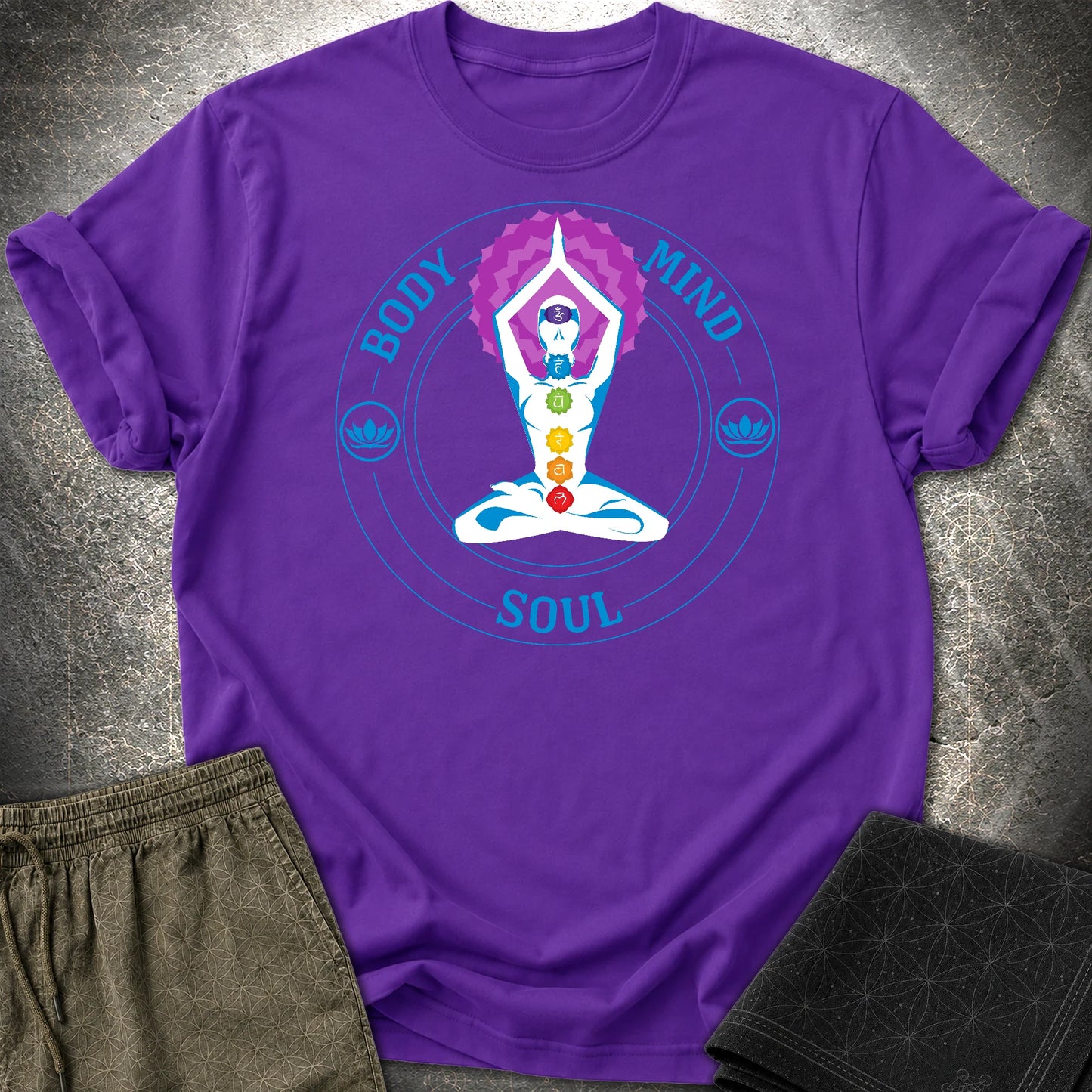 Body Mind Soul T-Shirt - Body Mind Soul T-Shirt - Purple
