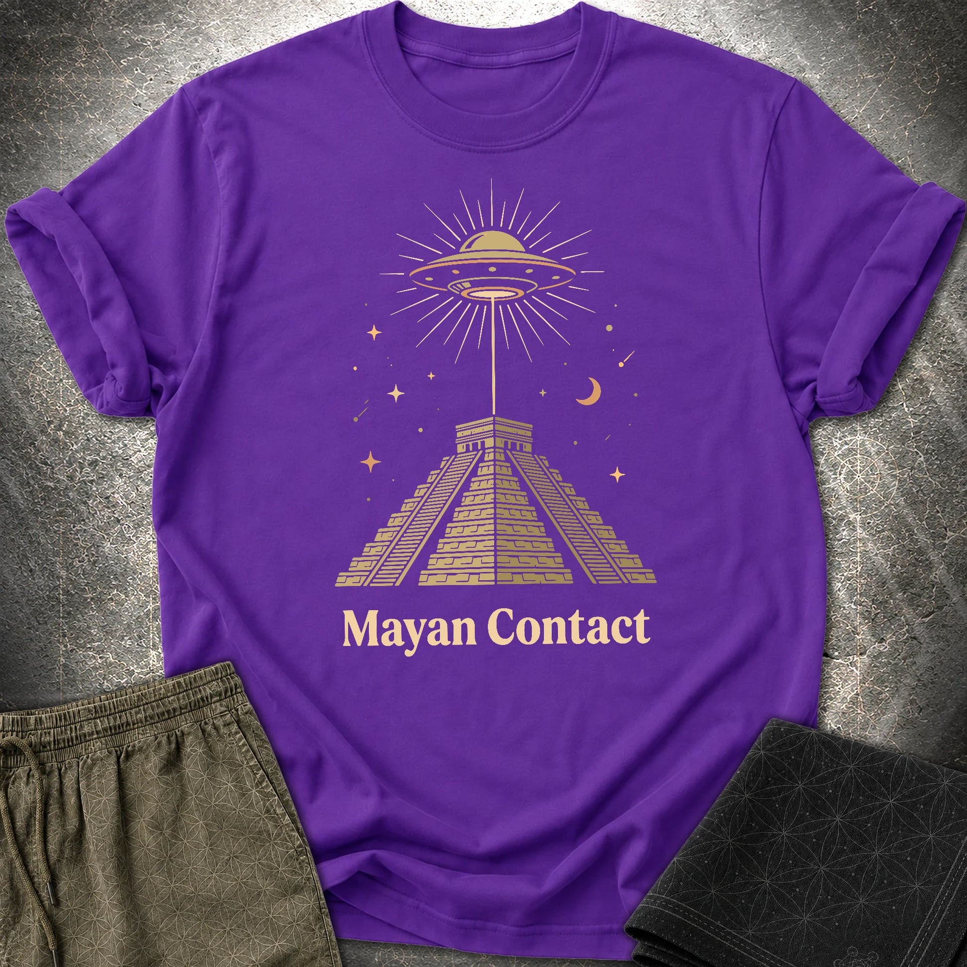 Piramida Majów I UFO 2 - Piramida Majów I UFO 2 T-Shirt - Purple