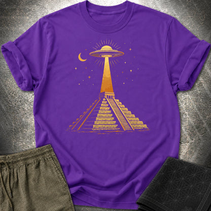 Piramida Majów I UFO - Piramida Majów I UFO T-Shirt - Purple