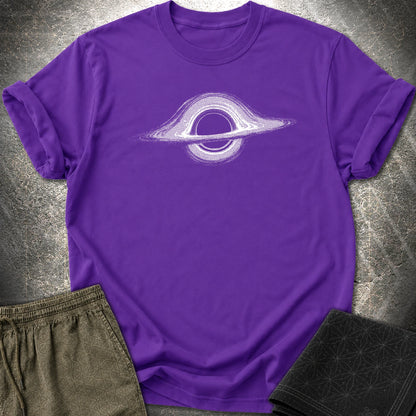Black Hole T-Shirt, Cosmic Void Graphic Tee, Space Singularity Shirt, Minimal Astronomy Sci Fi Tee - Black Hole T-Shirt, Cosmic Void Graphic Tee, Space Singularity Shirt, Minimal Astronomy Sci Fi Tee - Purple