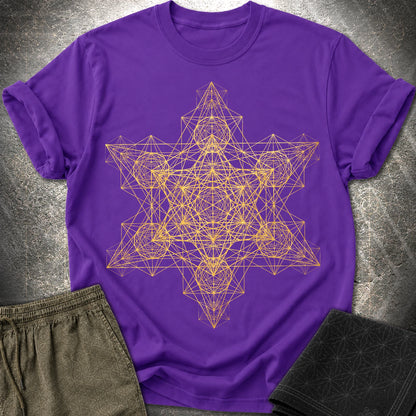 Metatron Fractal Star T-Shirt - Metatron Fractal Star T-Shirt - Purple