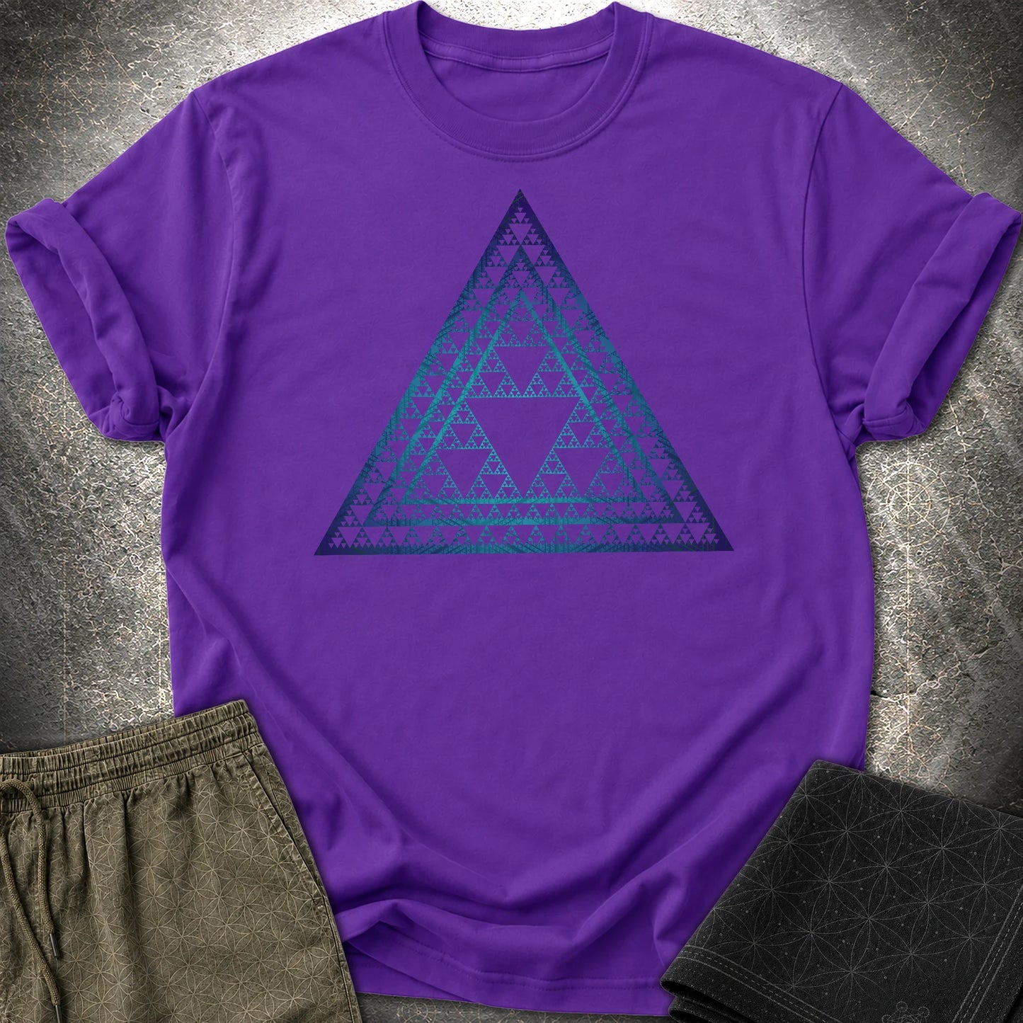 Sierpinski Recursive Dream T-Shirt - Sierpinski Recursive Dream  T-Shirt - Purple