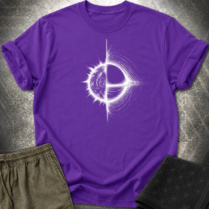 Cosmic Duality T-Shirt, Star and Black Hole Shirt, Space Symbol Graphic Tee - Cosmic Duality T-Shirt, Star and Black Hole Shirt, Space Symbol Graphic Tee - Purple