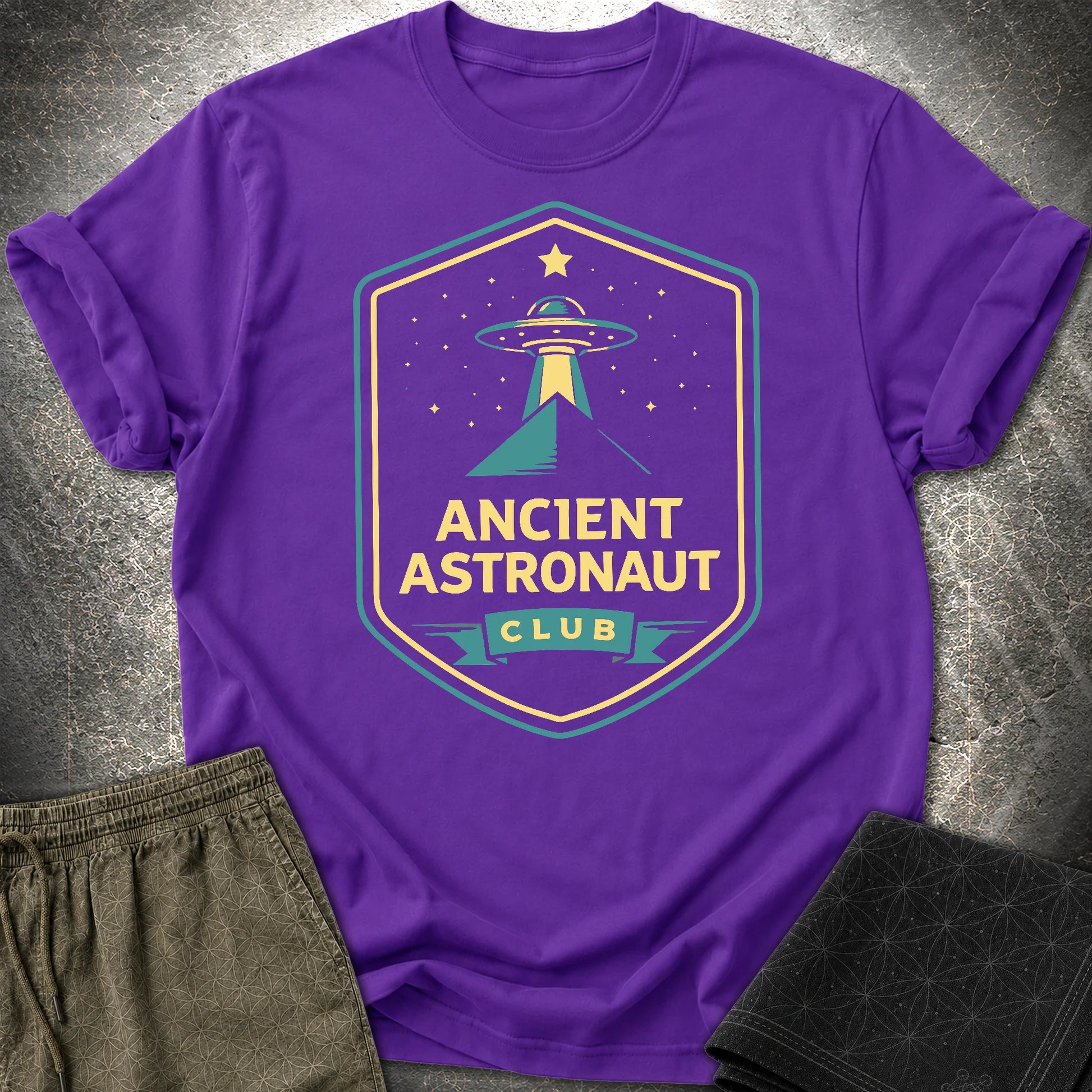 Ancient Astronaut Club - Ancient Astronaut Club T-Shirt - Purple