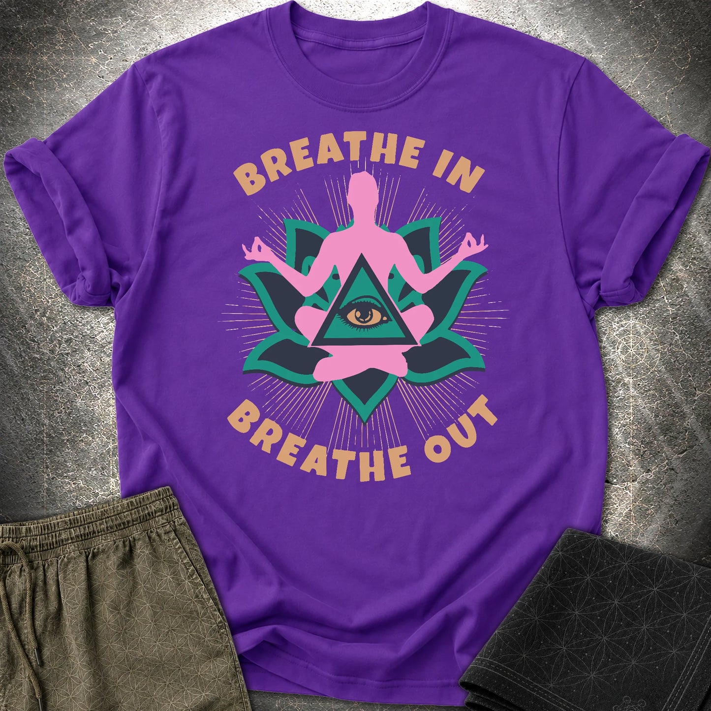 Breathe In Breathe Out T-Shirt - Breathe In Breathe Out T-Shirt - Purple