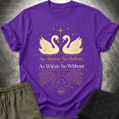 As Above So Below Swans - As Above So Below Swans T-Shirt - Purple