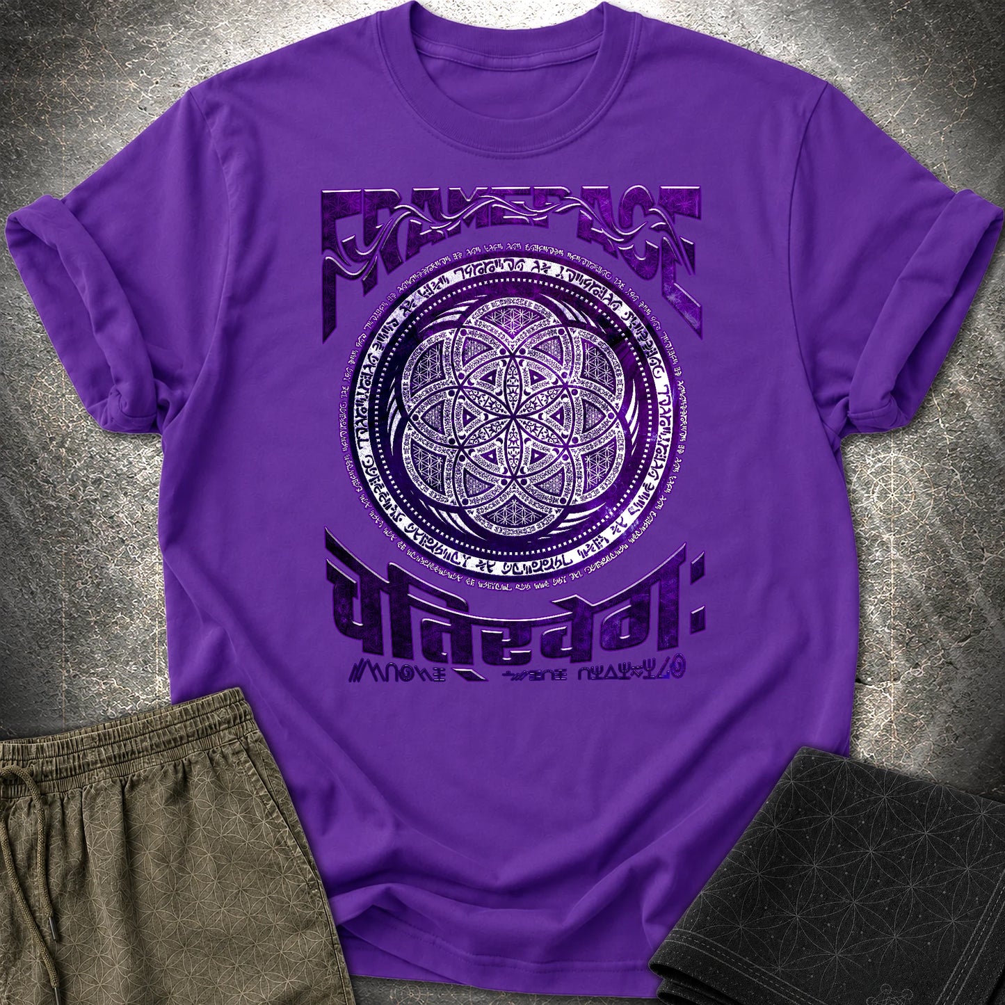 Sacred Geometry Armor T-Shirt - Sacred Geometry Armor T-Shirt - Purple
