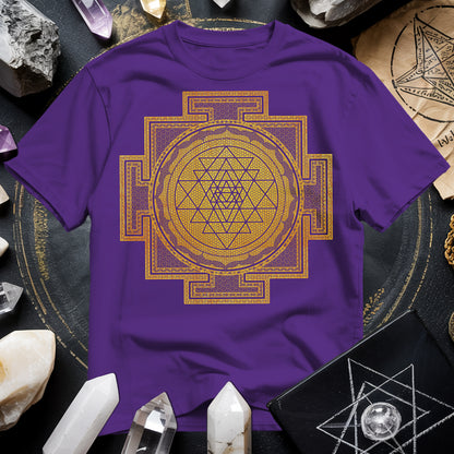 Sri Yantra Intricate Patterns T-Shirt