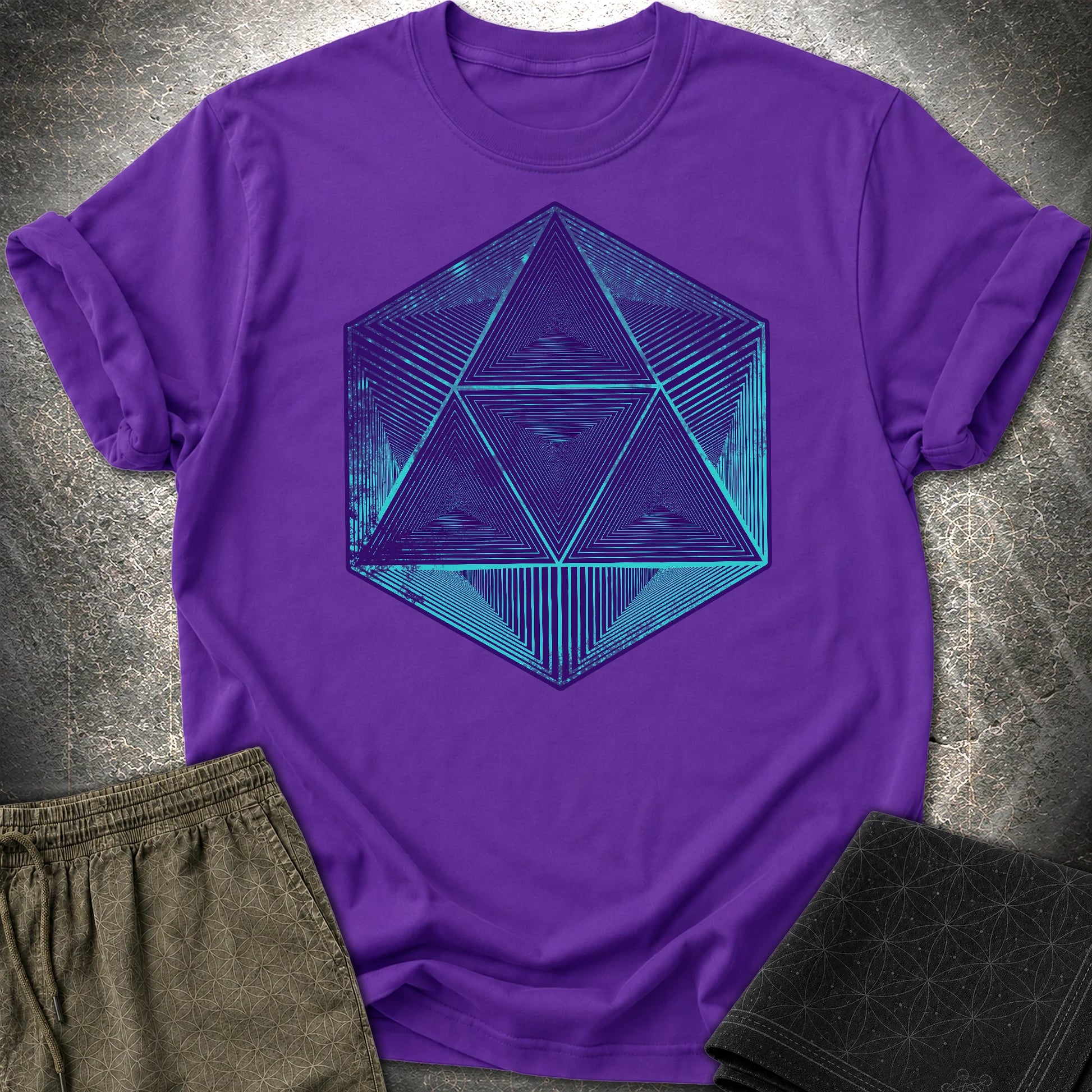 Space Octahedron T-Shirt - Space Octahedron T-Shirt - Purple