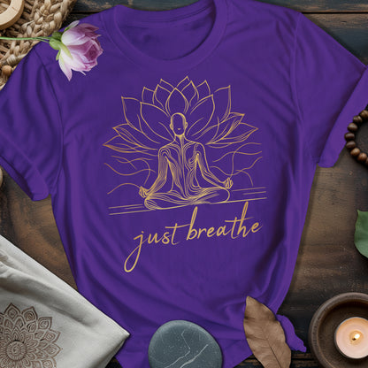 Just Breathe Lotus Meditation T-Shirt