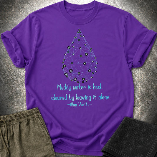 Alan Watts Muddy Water T-Shirt - Alan Watts Muddy Water T-Shirt - Purple