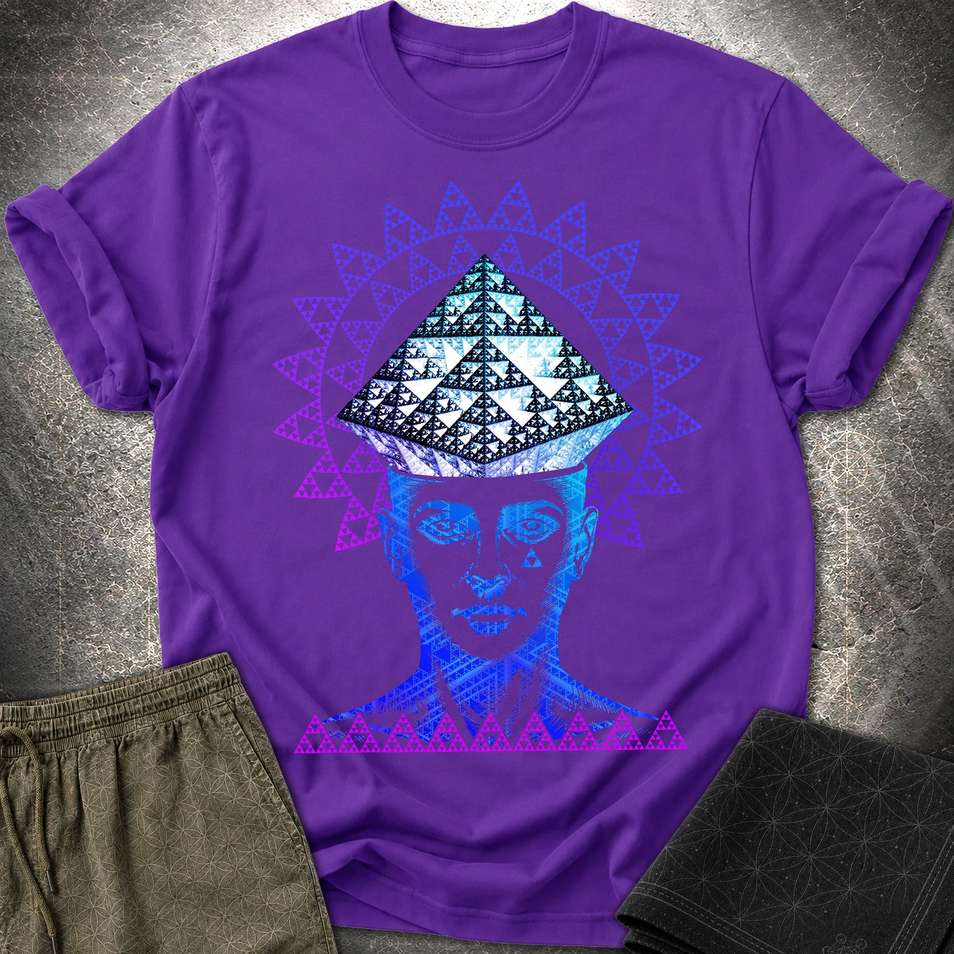 Infinite Fractal Mind T-Shirt - Infinite Fractal Mind T-Shirt - Purple